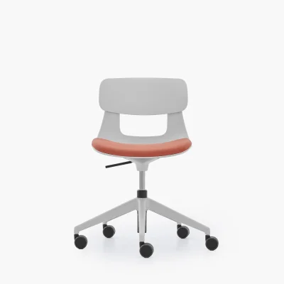 NURUS LUCREZİA MİNDERLİ BEYAZ ÇALIŞMA SANDALYESİ - 1