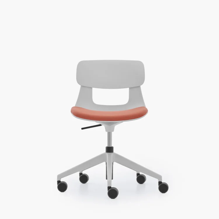 NURUS LUCREZİA MİNDERLİ BEYAZ ÇALIŞMA SANDALYESİ - 1