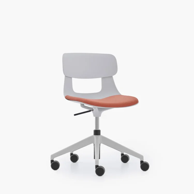 NURUS LUCREZİA MİNDERLİ BEYAZ ÇALIŞMA SANDALYESİ - 2