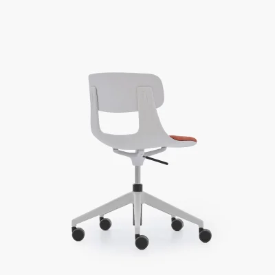 NURUS LUCREZİA MİNDERLİ BEYAZ ÇALIŞMA SANDALYESİ - 4