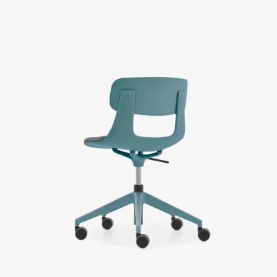 NURUS LUCREZİA MİNDERLİ MAVİ ÇALIŞMA SANDALYESİ - 7