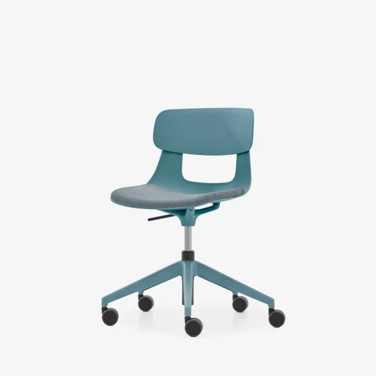 NURUS LUCREZİA MİNDERLİ MAVİ ÇALIŞMA SANDALYESİ - 8