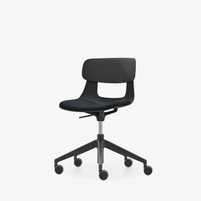 NURUS LUCREZİA MİNDERLİ SİYAH ÇALIŞMA SANDALYESİ - 8