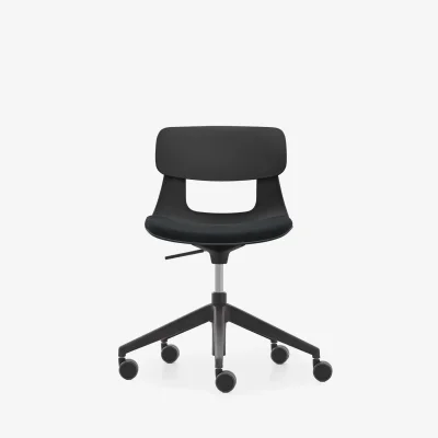 NURUS LUCREZİA MİNDERLİ SİYAH ÇALIŞMA SANDALYESİ - 1