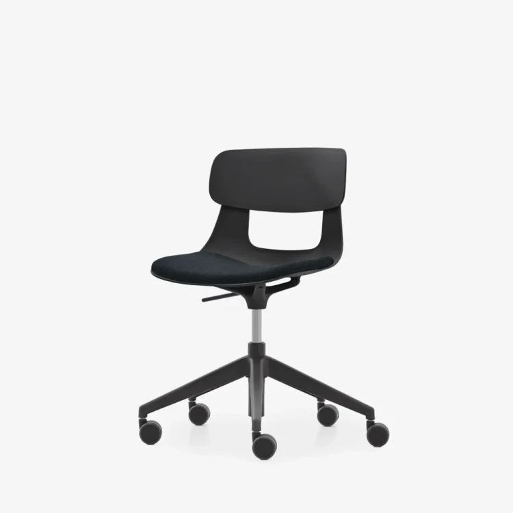 NURUS LUCREZİA MİNDERLİ SİYAH ÇALIŞMA SANDALYESİ - 8