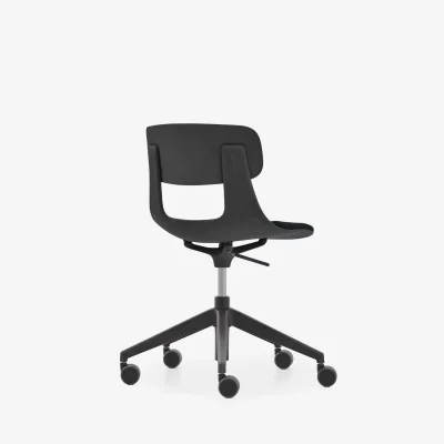 NURUS LUCREZİA MİNDERLİ SİYAH ÇALIŞMA SANDALYESİ - 4