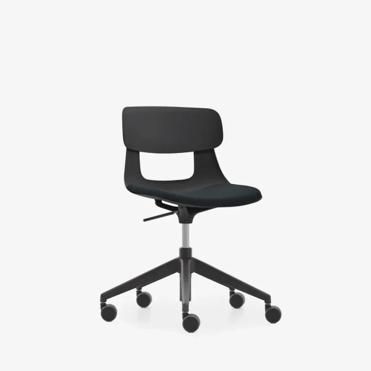 NURUS LUCREZİA MİNDERLİ SİYAH ÇALIŞMA SANDALYESİ - 2