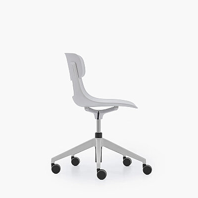 NURUS LUCREZİA PLASTİK SIRT BEYAZ ÇALIŞMA SANDALYESİ - 4
