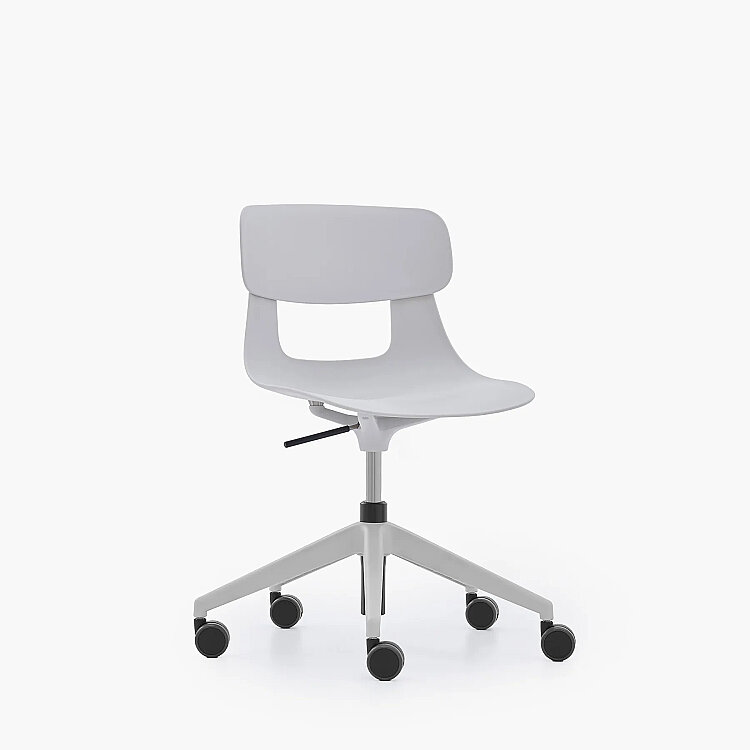 NURUS LUCREZİA PLASTİK SIRT BEYAZ ÇALIŞMA SANDALYESİ - 3