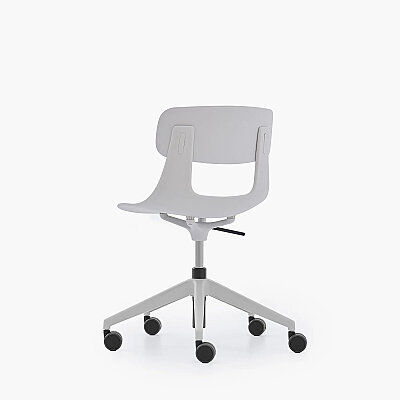 NURUS LUCREZİA PLASTİK SIRT BEYAZ ÇALIŞMA SANDALYESİ - 7