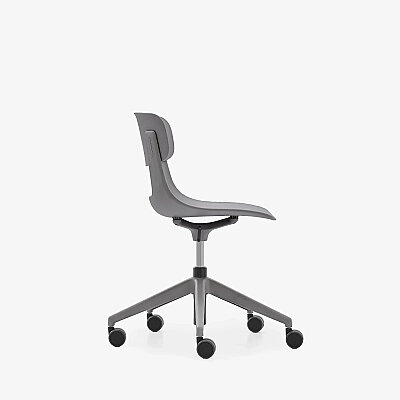 NURUS LUCREZİA PLASTİK SIRT GRİ ÇALIŞMA SANDALYESİ - 4