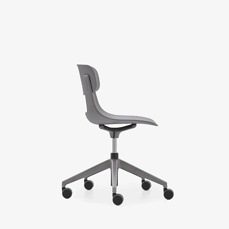 NURUS LUCREZİA PLASTİK SIRT GRİ ÇALIŞMA SANDALYESİ - 4