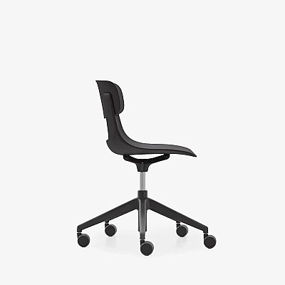 NURUS LUCREZİA PLASTİK SIRT SİYAH ÇALIŞMA SANDALYESİ - 4