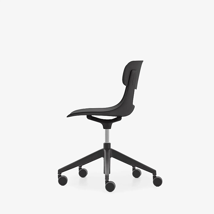 NURUS LUCREZİA PLASTİK SIRT SİYAH ÇALIŞMA SANDALYESİ - 6
