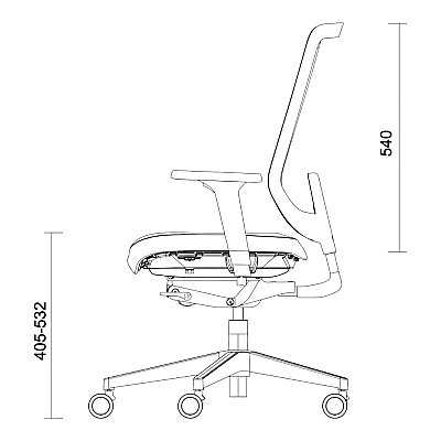 NURUS MOU PRO FRONT TILT SİYAH ÇALIŞMA KOLTUĞU - 9