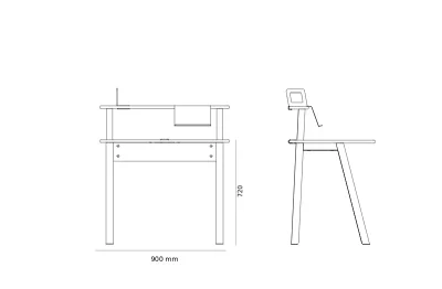 NURUS OLO RAFLI AKSESUARLI ÇALIŞMA MASASI - 4