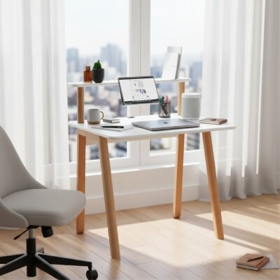 NURUS OLO RAFLI AKSESUARLI ÇALIŞMA MASASI - NURUS