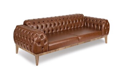 OSCAR TABA DERİ 3'LÜ OTURMA GRUBU TAKIMI - 3