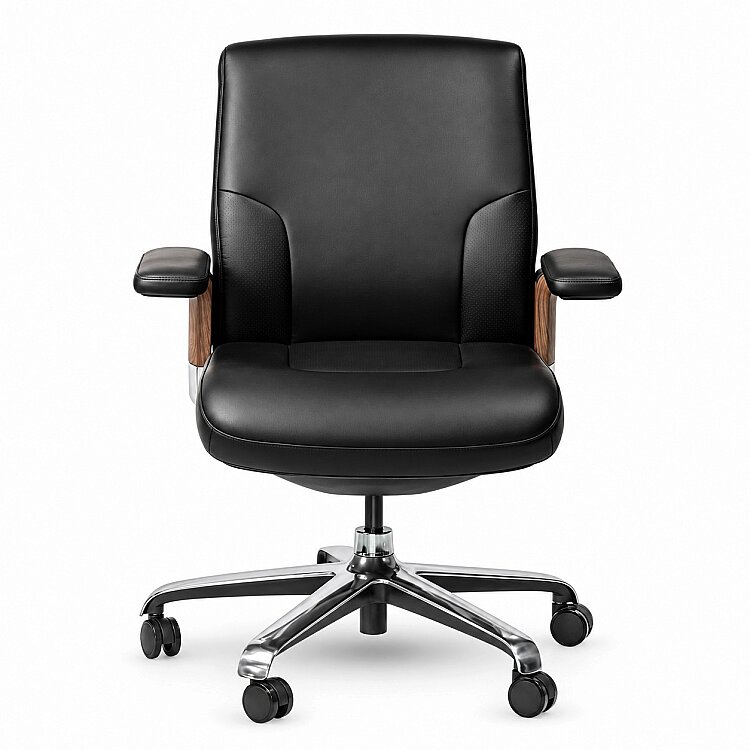PEAK-B BLACK DERİ ÇALIŞMA KOLTUĞU - 1