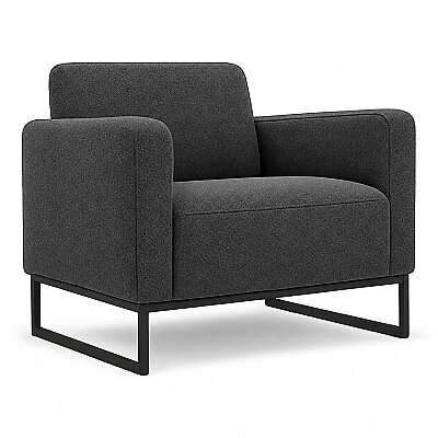 RİON ELEGANT KOYU GRİ KUMAŞ 3'LÜ OTURMA GRUBU TAKIMI - ATOM OFİS (1)