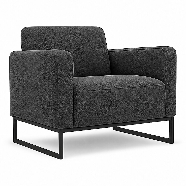RİON ELEGANT KOYU GRİ KUMAŞ 3'LÜ OTURMA GRUBU TAKIMI - 2