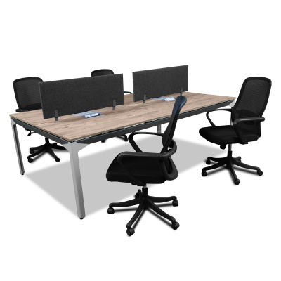 SES YALITIMLI DATAPORTLU 4'LÜ WORKSTATİON - ATOM OFİS