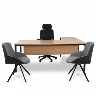 SMOOTH L CEVİZ ÇALIŞMA MASASI - ATOM OFİS (1)