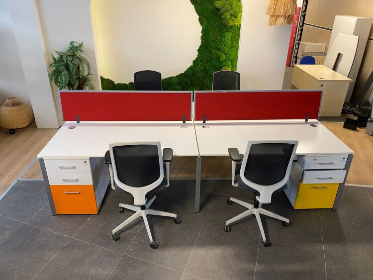 STEELCASE 4 KİŞİLİK KESONLU WORKSTATİON (1 YIL GARANTİ) - 1