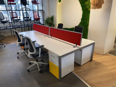 STEELCASE 4 KİŞİLİK KESONLU WORKSTATİON (1 YIL GARANTİ) - 4