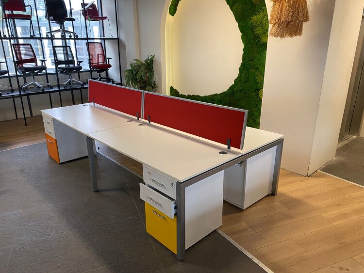 STEELCASE 4 KİŞİLİK KESONLU WORKSTATİON (1 YIL GARANTİ) - 2