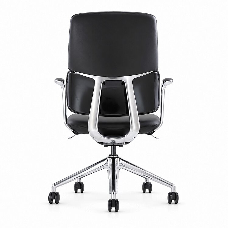 SWAN-B BLACK DERİ ÇALIŞMA KOLTUĞU - 5