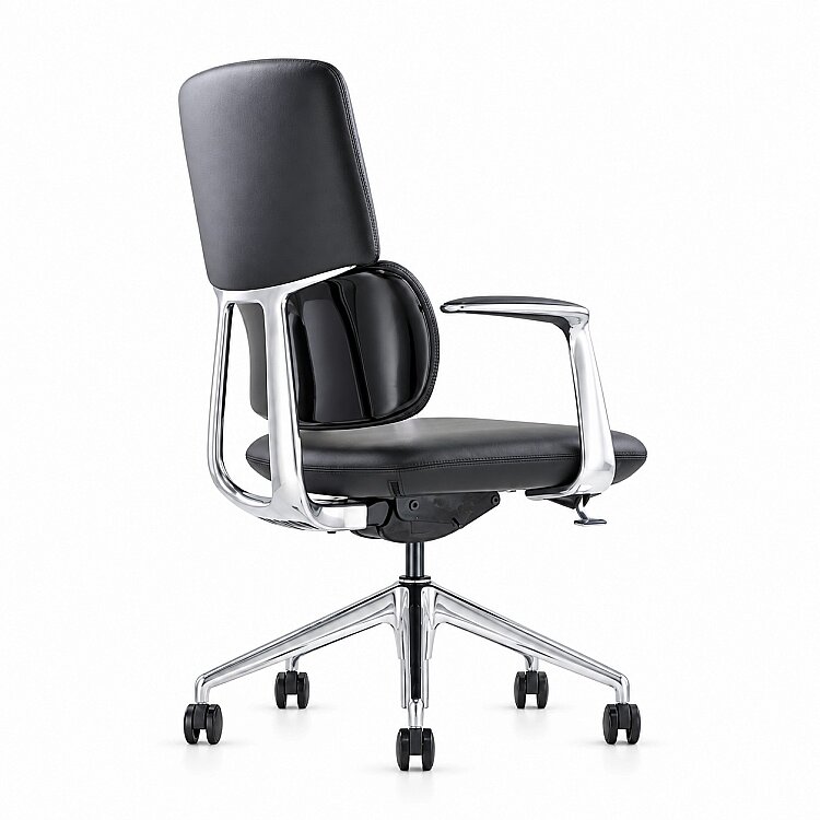 SWAN-B BLACK DERİ ÇALIŞMA KOLTUĞU - 3