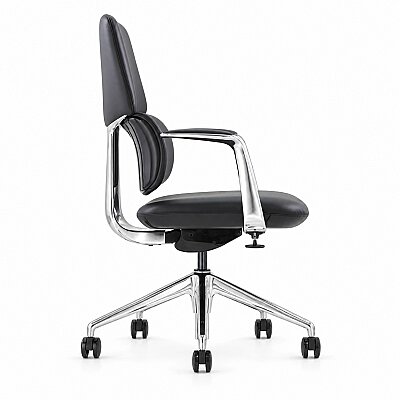 SWAN-B BLACK DERİ ÇALIŞMA KOLTUĞU - ATOM OFİS (1)