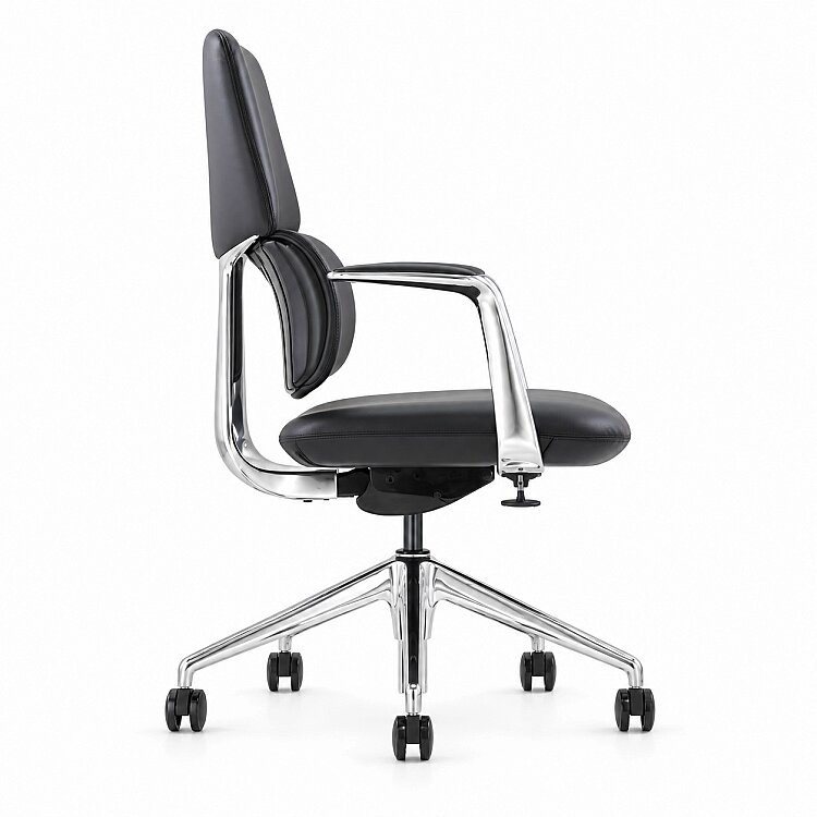SWAN-B BLACK DERİ ÇALIŞMA KOLTUĞU - 2