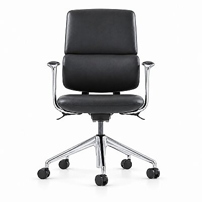 SWAN-B BLACK DERİ ÇALIŞMA KOLTUĞU - ATOM OFİS