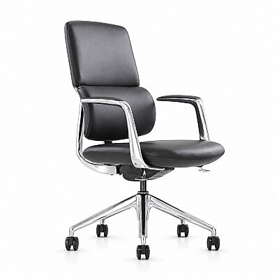 SWAN-B BLACK DERİ ÇALIŞMA KOLTUĞU - 4