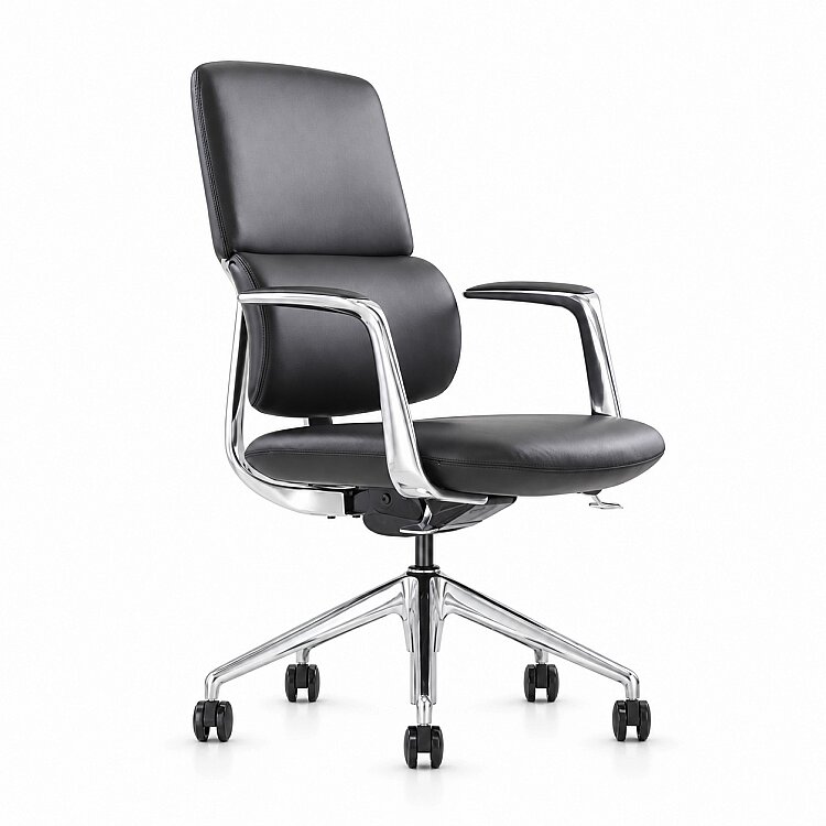 SWAN-B BLACK DERİ ÇALIŞMA KOLTUĞU - 4