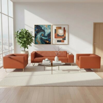 TOKYO KİREMİT 3'LÜ OTURMA GRUBU TAKIMI - TARZ OFFICE