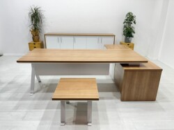 WALK TEAK YÖNETİCİ MASA TAKIMI - 4