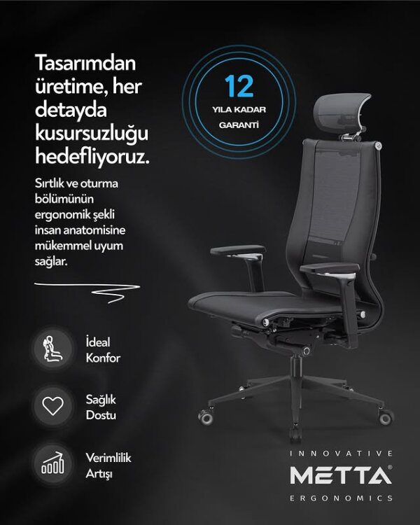 YOGA 4D KAHVERENGİ DERİ ERGONOMİK YÖNETİCİ KOLTUĞU - 4